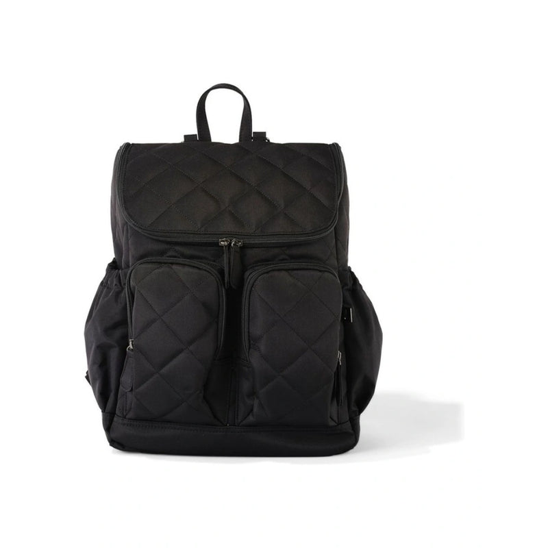OiOi - Signature Nappy Backpack - Black Diamond Quilt Nylon