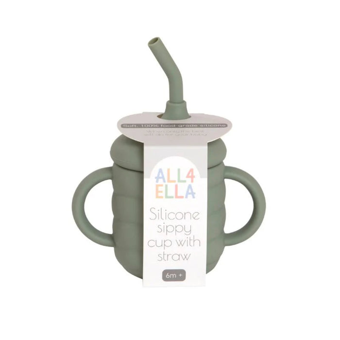 All4Ella - Silicone sippy cup with straw