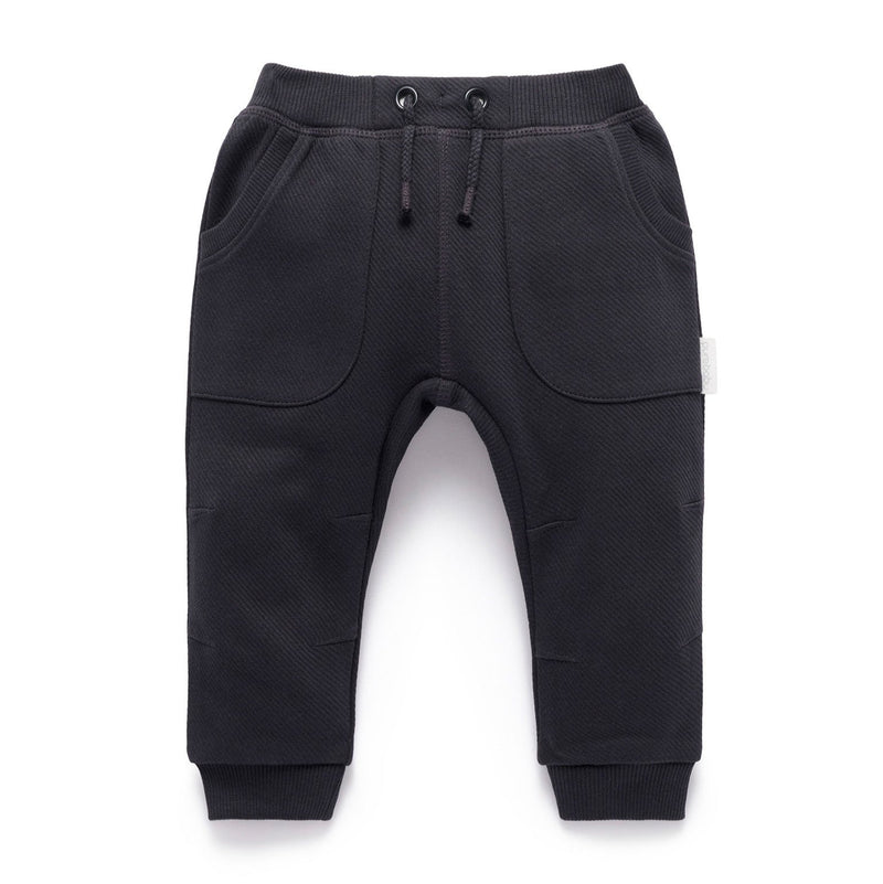 Purebaby Slouchy track pants Charcoal