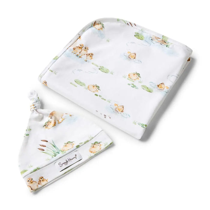 Snuggle Hunny Jersey Baby Wrap & Baby Headband or Baby Beanie Set - various