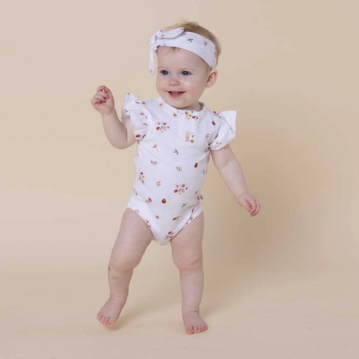 Snuggle Hunny - Short Sleeve Organic Bodysuit - Frills