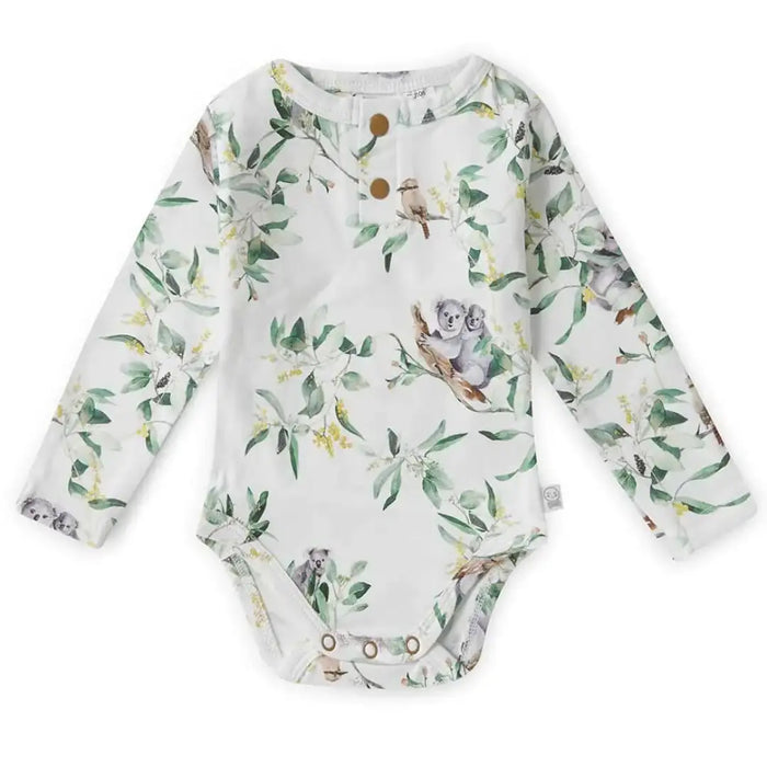 Snuggle Hunny Bodysuit Long Sleeve - Eucalypt