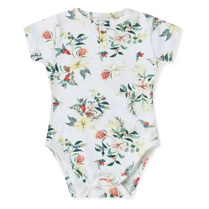 Snuggle Hunny Bodysuit Short Sleeve - Festive Berry - Limited Edition