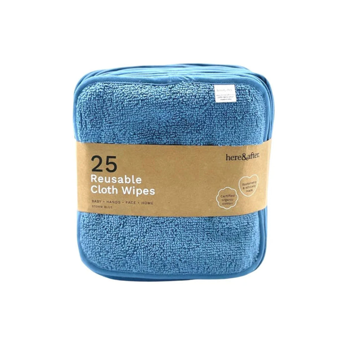 Here & After - Reusable Organic Cloth Wipes 25 pack