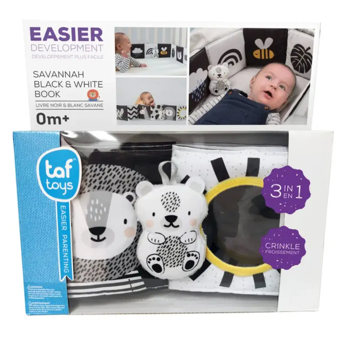 Taf Toys - Black and White Tummy Time Book