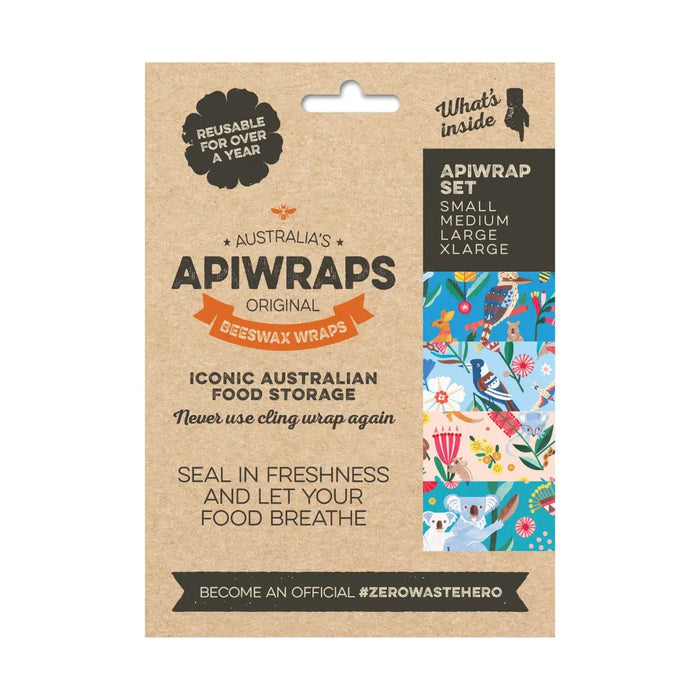 The Apiwrap Beeswax Wraps Set of 4