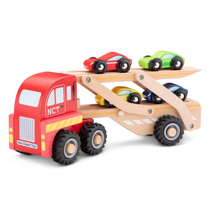 New Classic Toys - Car transporter with 4 vehicles