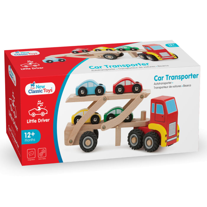 New Classic Toys - Car transporter with 4 vehicles