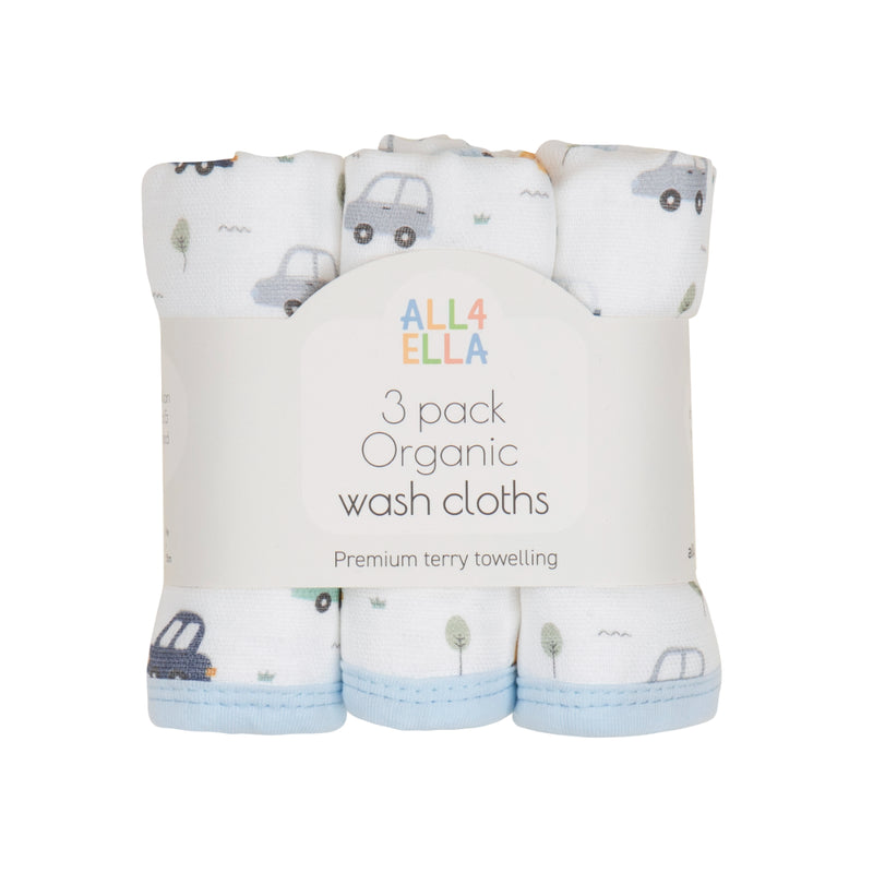 All4Ella - Organic wash cloth 3pk