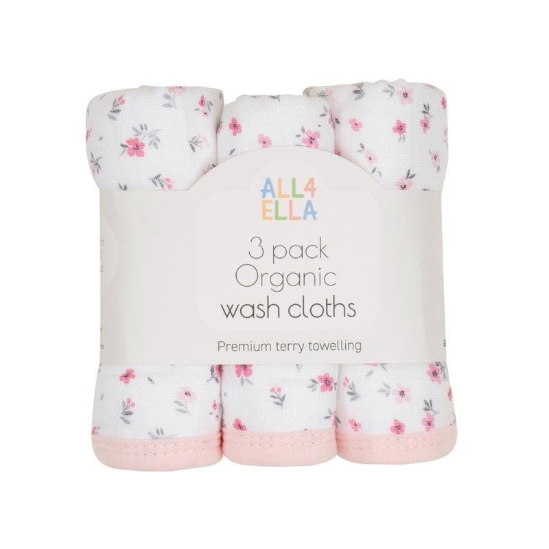 All4Ella - Organic wash cloth 3pk