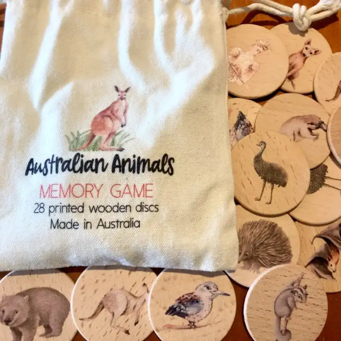 Wooden Memory Game - Australian Animals