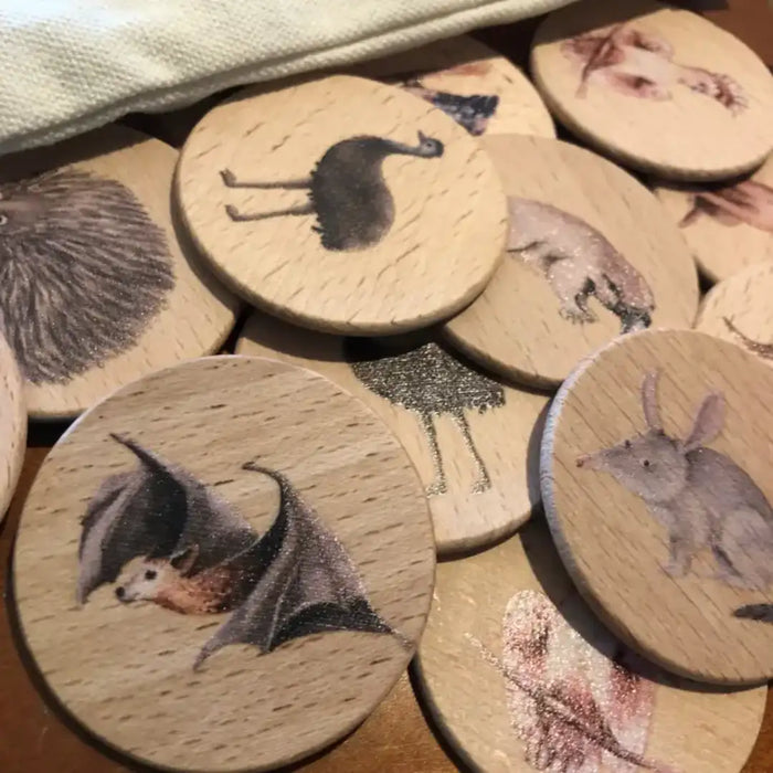 Wooden Memory Game - Australian Animals