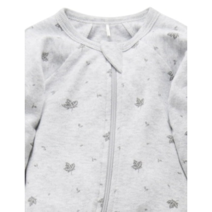 Purebaby - Zip Growsuit - Pale Grey