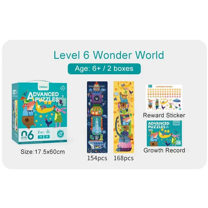 Mideer Level Up Advanced Puzzle Level 6 Wonder World