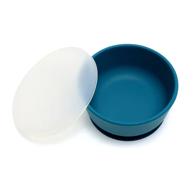 Baby Silicone Suction Bowl With Lid