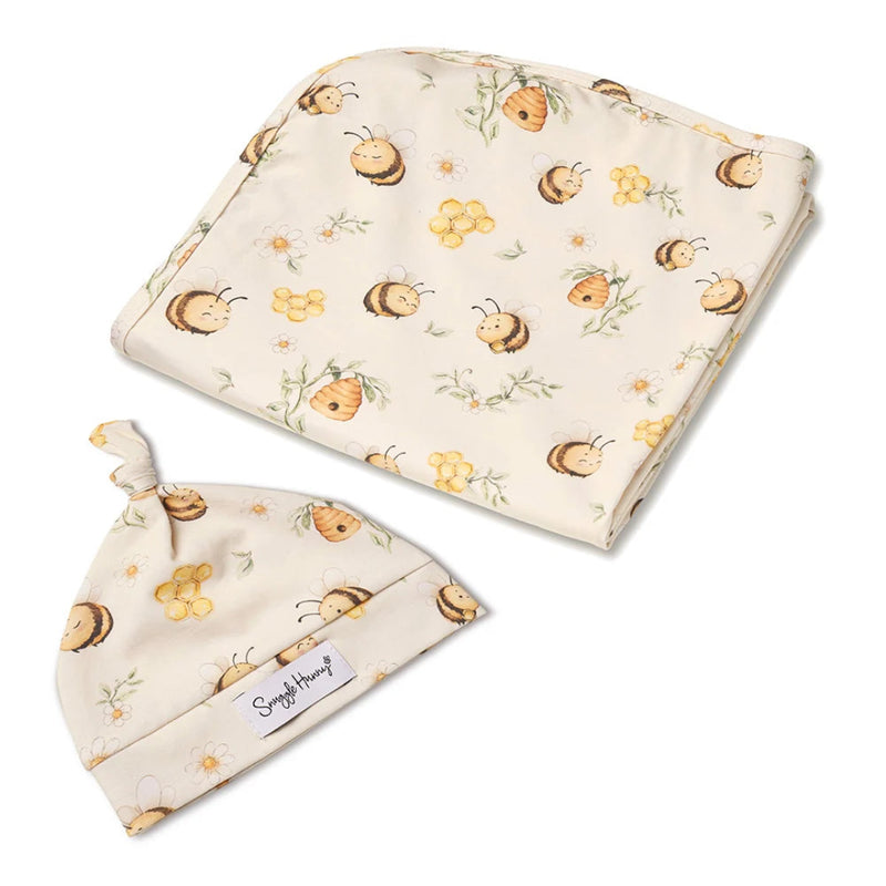 Snuggle Hunny Jersey Baby Wrap & Baby Headband or Baby Beanie Set