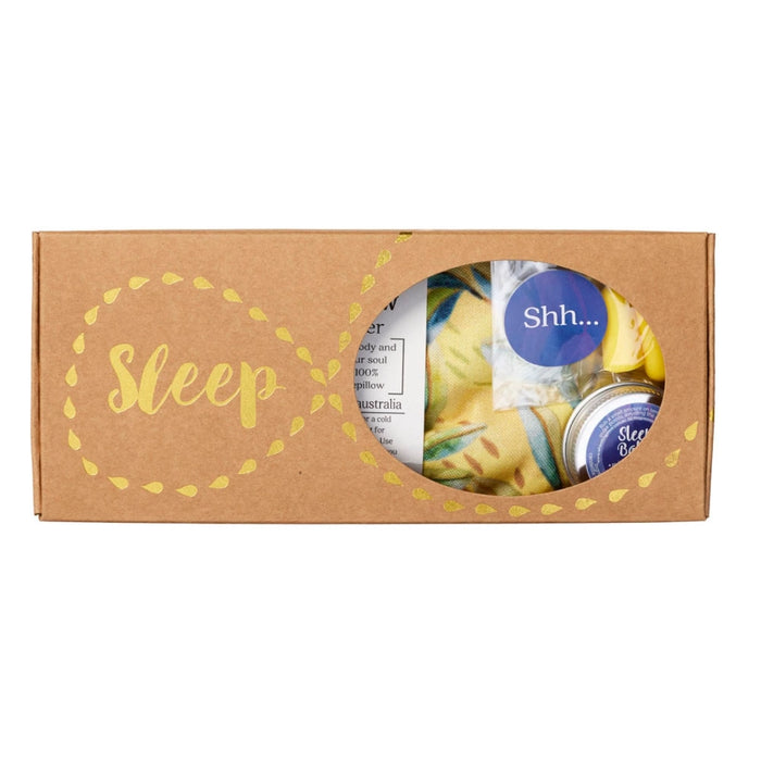 Wheatbags Love - Sleep Gift Pack - Eye pillow with a natural tin of sleep balm, and earplugs