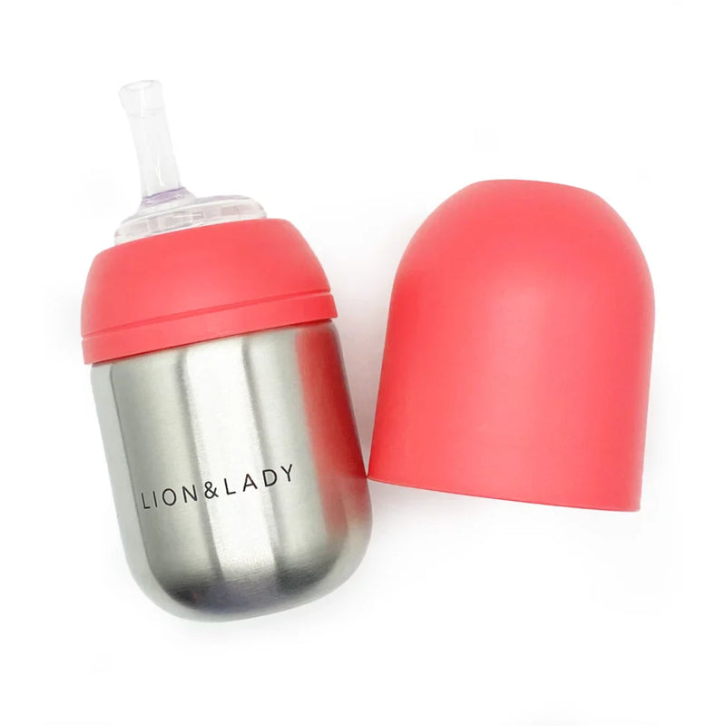 Lion & Lady - Toddler Straw Cup – 210ml Stainless Steel