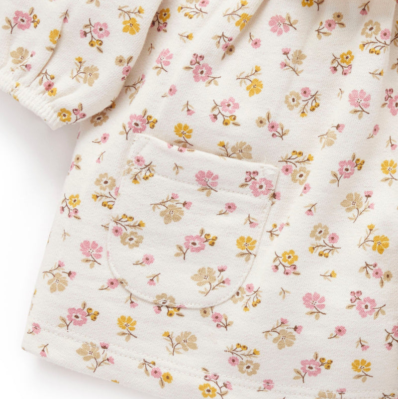 purebaby dress and leggings set pocket detail