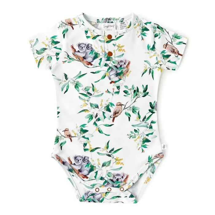 Snuggle Hunny Bodysuit Short Sleeve - Eucalypt