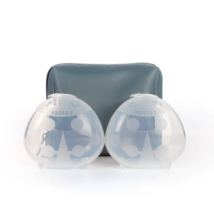 Haakaa Milk Collector- 2pk and Free Gift Bluestone Bag