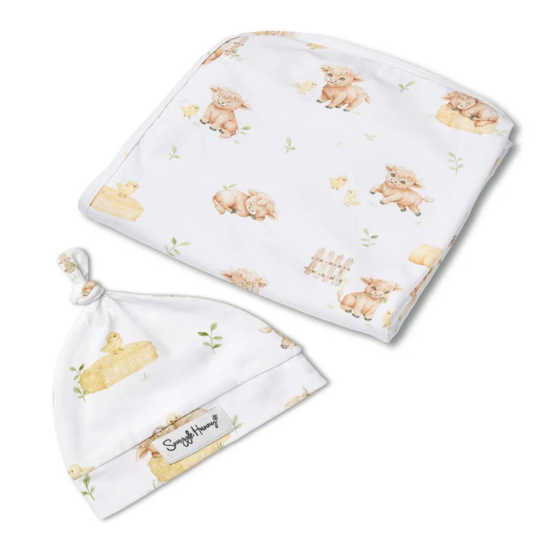 Snuggle Hunny Jersey Baby Wrap & Baby Headband or Baby Beanie Set