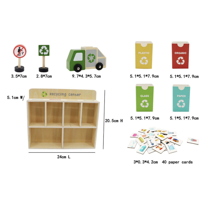 ToysLink - Wooden Recycling Centre Play Set