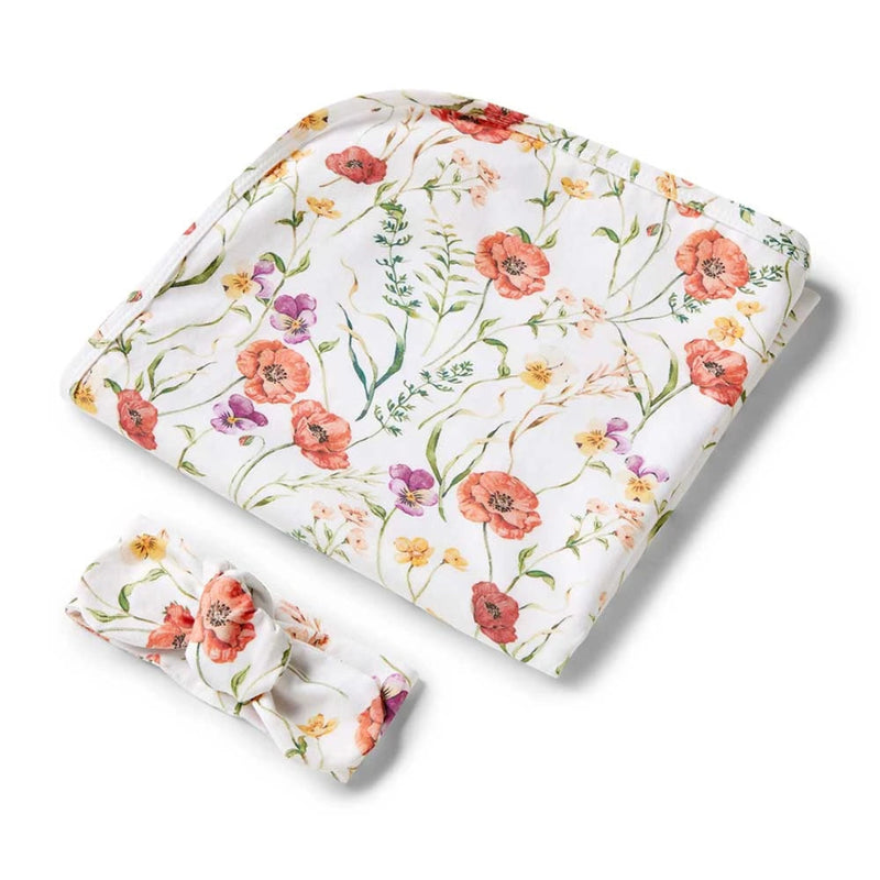 Snuggle Hunny Jersey Baby Wrap & Baby Headband or Baby Beanie Set