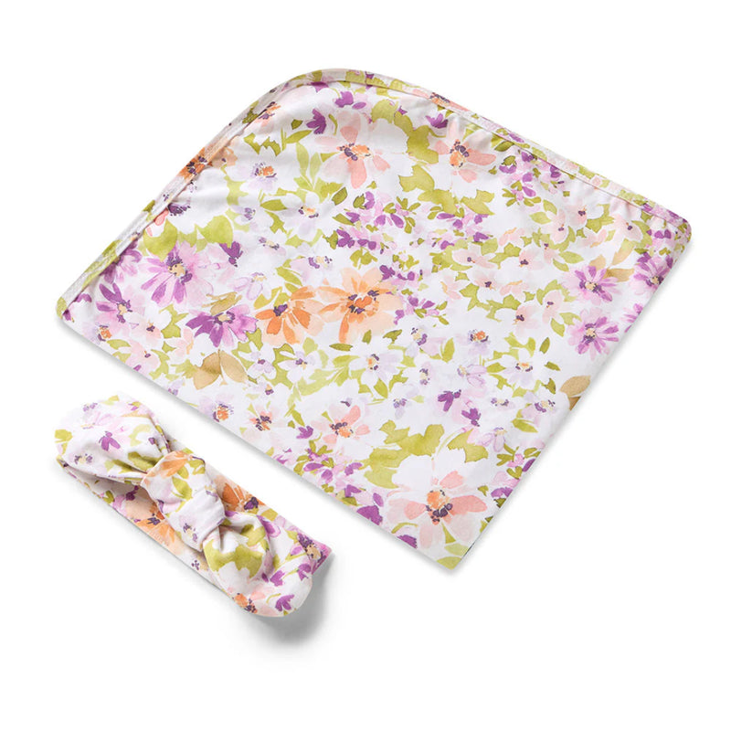 Snuggle Hunny Jersey Baby Wrap & Baby Headband or Baby Beanie Set