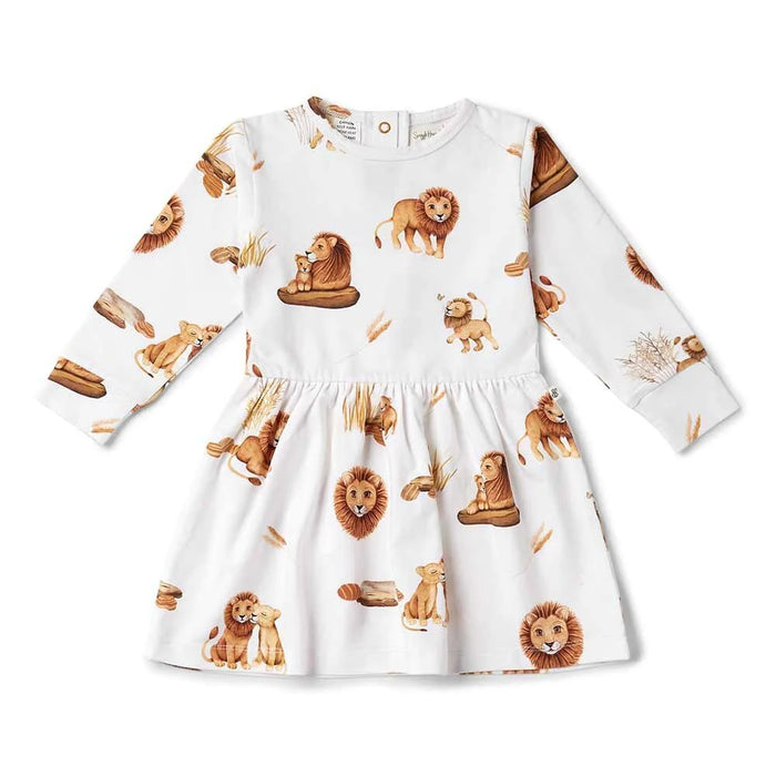 Snuggle Hunny - Long Sleeve Dress Lion