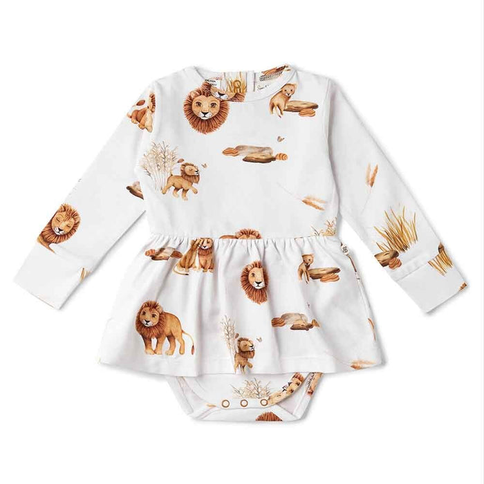 Snuggle Hunny - Long Sleeve Dress Lion