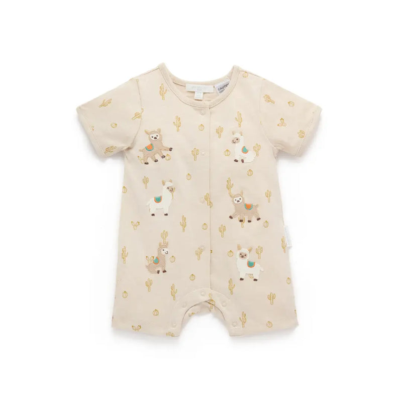 Purebaby Organic Short Sleeve Button Bodysuit