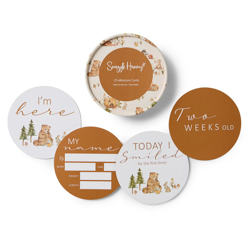 Snuggle Hunny Milestone Cards - Reversible - various