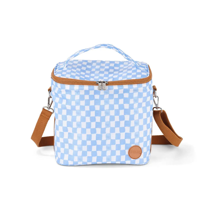 Insulated Lunch Bag Midi Blue Check