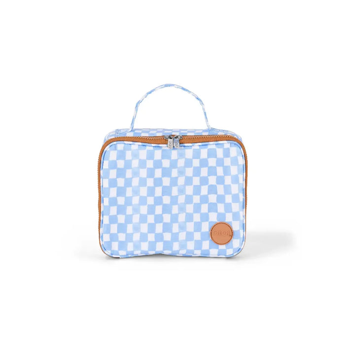 Insulated Lunch Bag Mini Blue Check