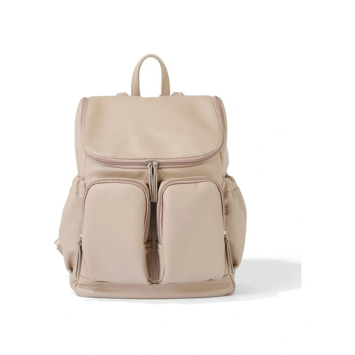 OiOi Vegan Leather Nappy Backpack - Dimple Oat