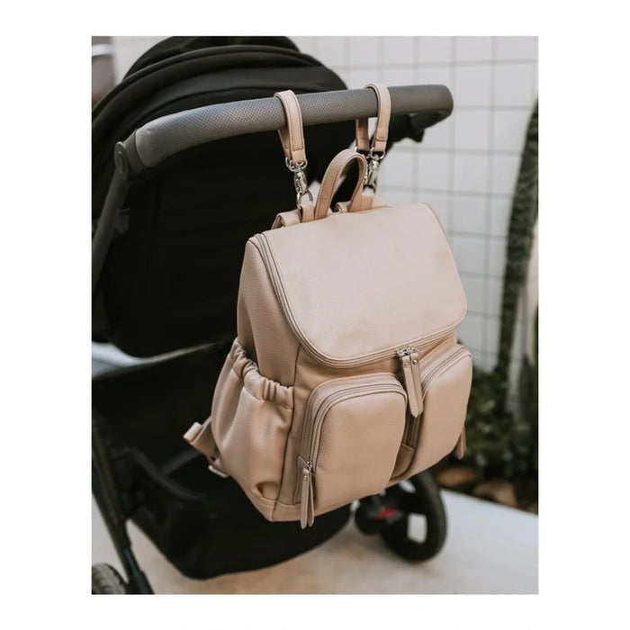 OiOi Vegan Leather Nappy Backpack - Dimple Oat