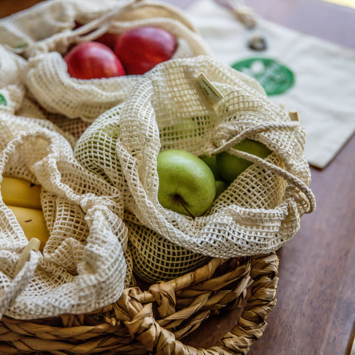 Organic Mesh Produce Bags Set of 5