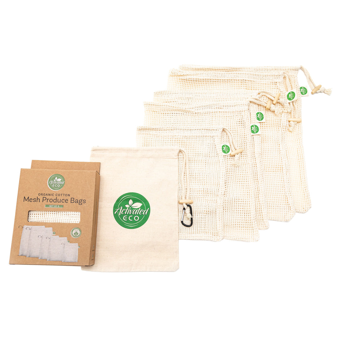 Organic Mesh Produce Bags Set of 5