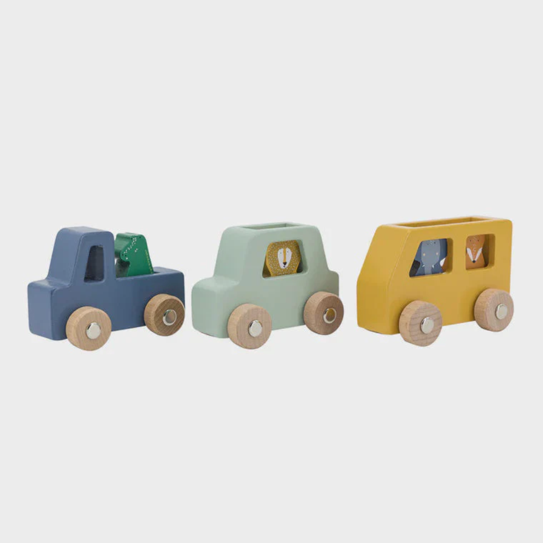 Trixie Wooden Animal Car Set