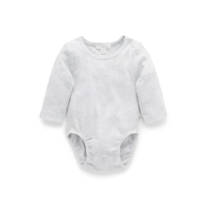 Purebaby - Ribbed Bodysuit Pale Grey