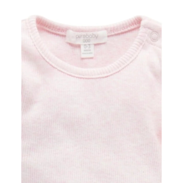 Purebaby - Ribbed Bodysuit Pale Pink