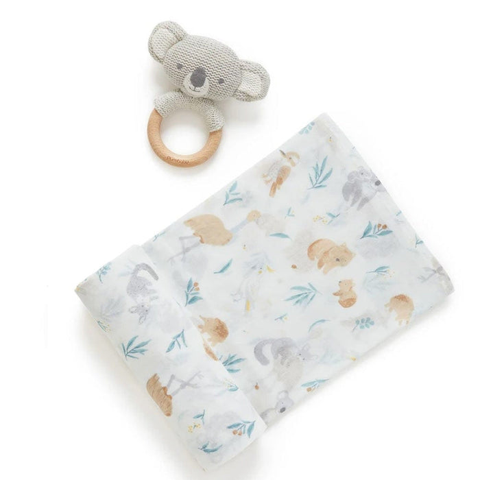 Purebaby Wrap & Rattle Hamper