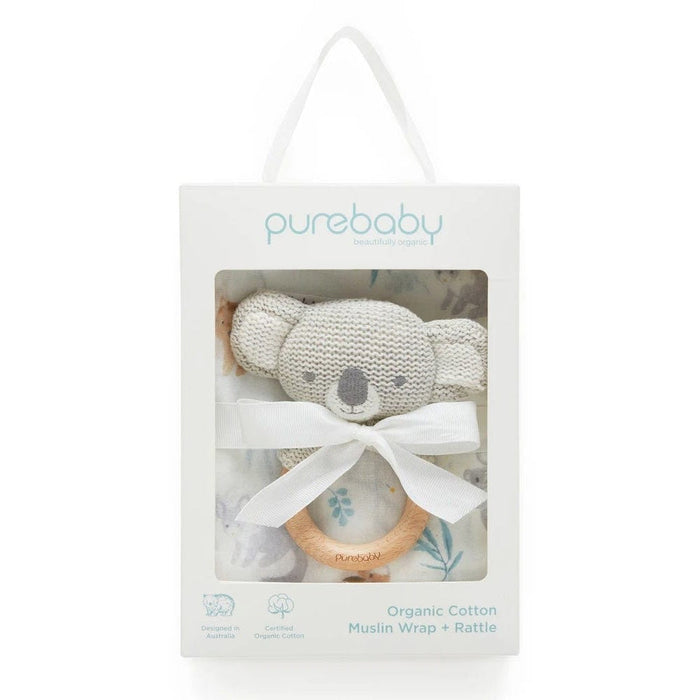 Purebaby Wrap & Rattle Hamper