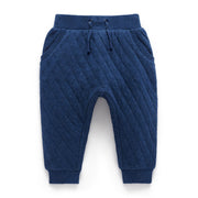 Purebaby quilted pants blueberry