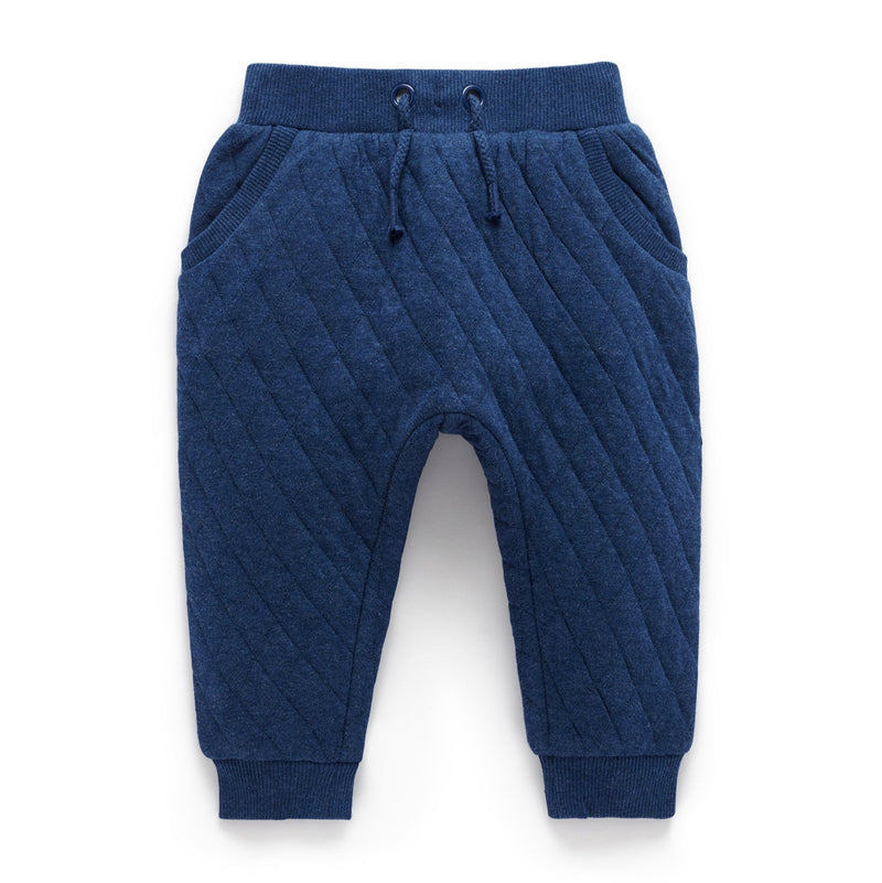 Purebaby quilted pants blueberry