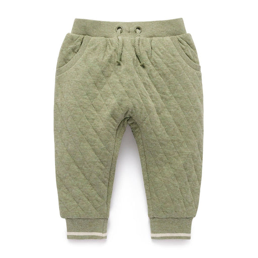 Purebaby quilted track pants olive