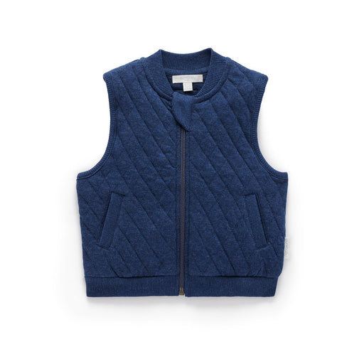 Purebaby quilted vest blueberry