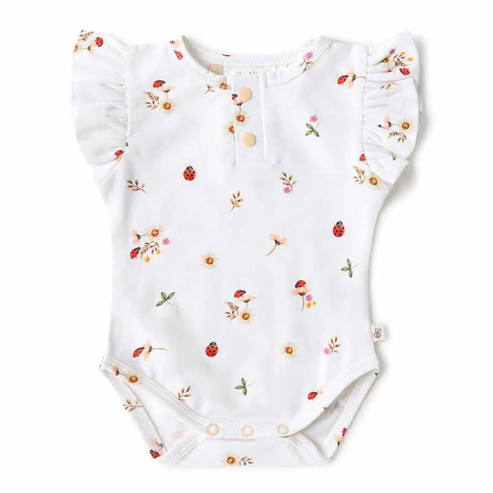 Snuggle Hunny - Short Sleeve Organic Bodysuit - Frills