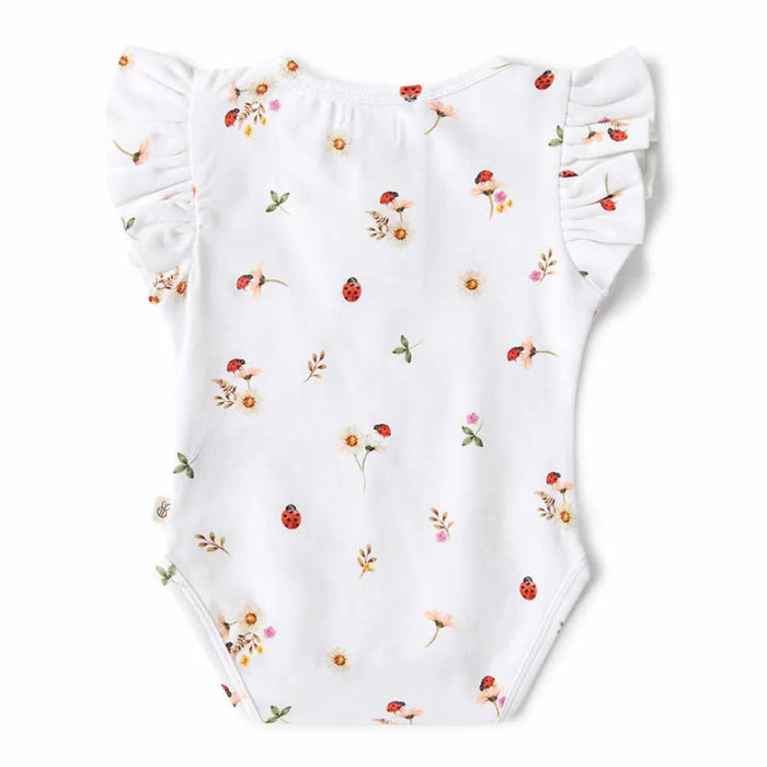 Snuggle Hunny - Short Sleeve Organic Bodysuit - Frills